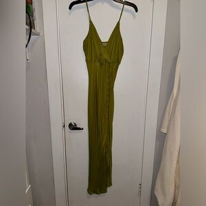 Ryegrass Olive Green evening gown
